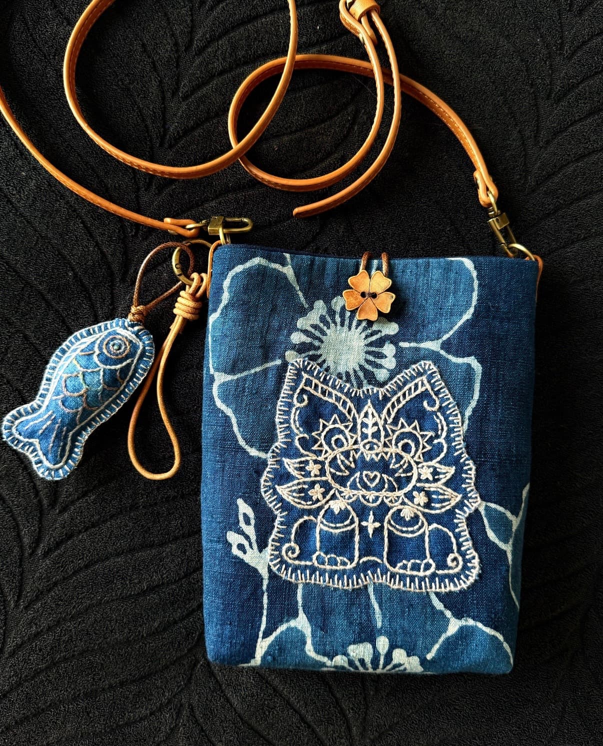 Indigo Cat Fish Crossbody