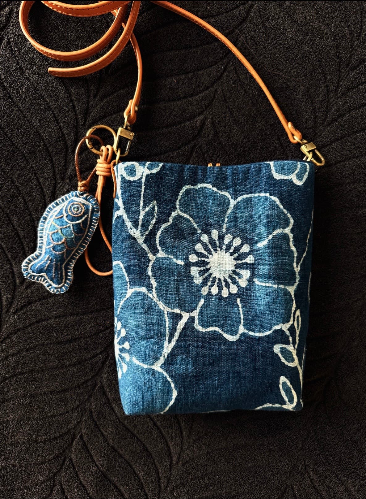 Indigo Cat Fish Crossbody